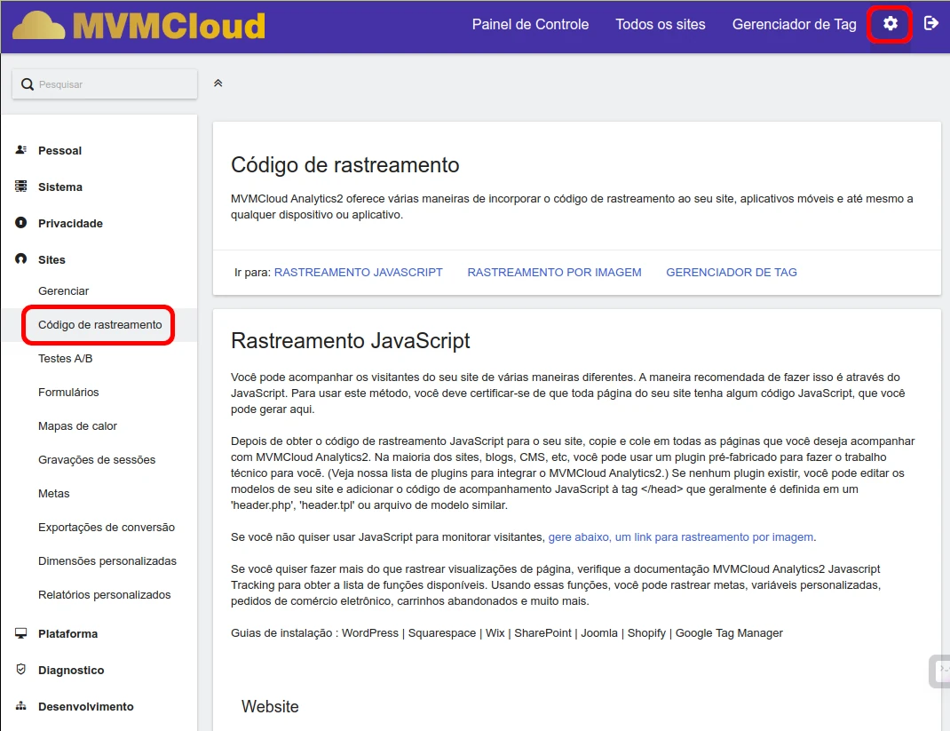 javascript tracking code