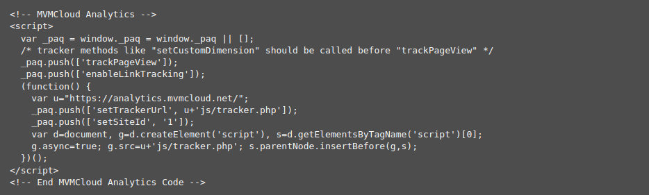 Tracking code