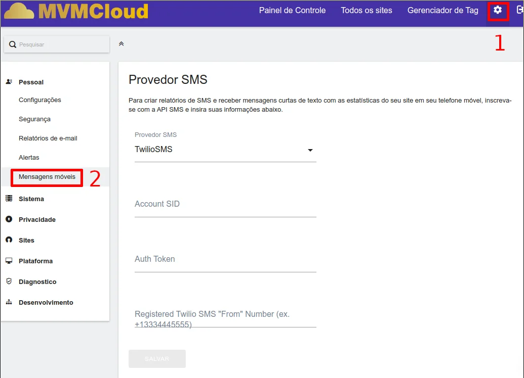 Configure SMS Provider