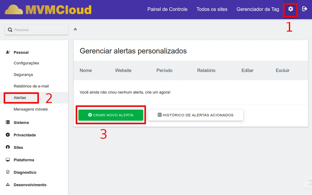 Create alert