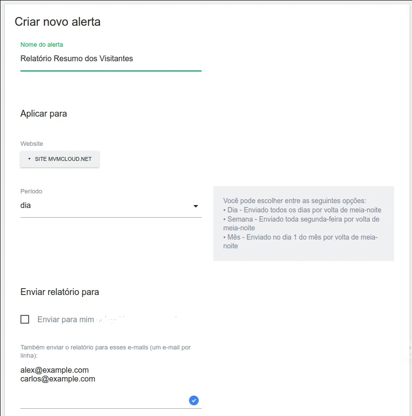 Create visit report by email