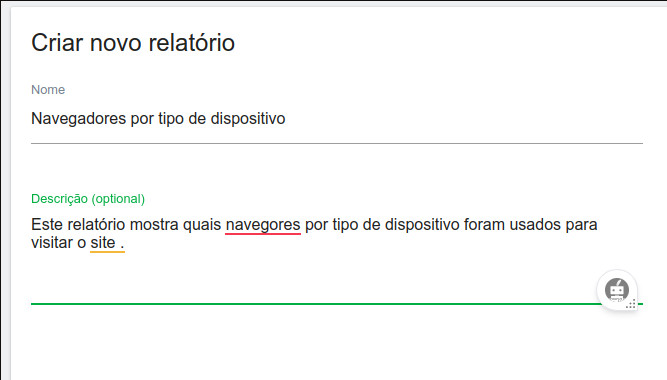 Create custom report