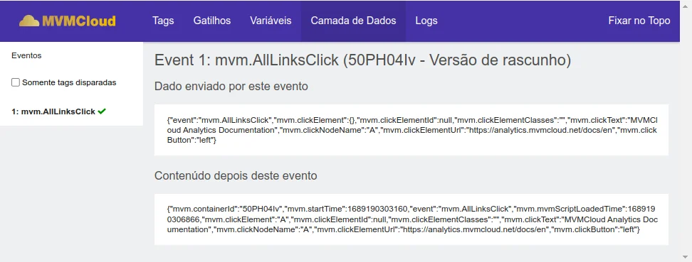 Warning about enabling debugging a container in the tag manager