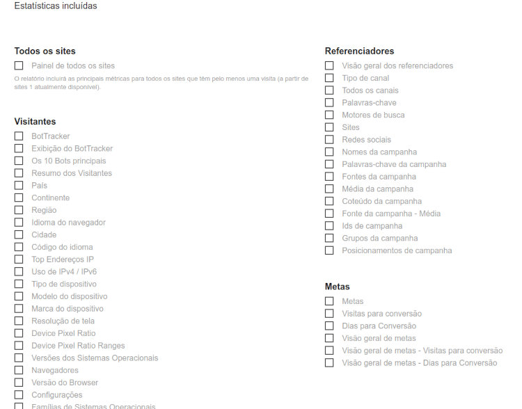 Metrics for reports