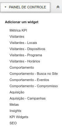 Adicionando um widget a um painel