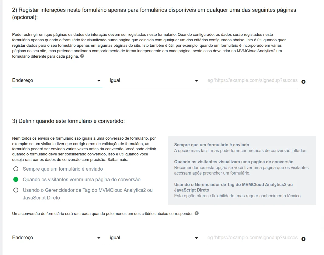 Criação de formulário