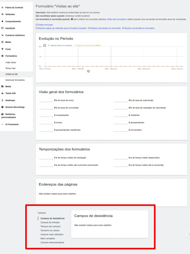 Criação de formulário