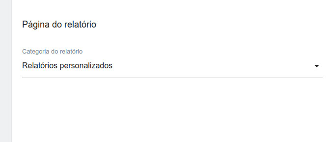 Página do relatório