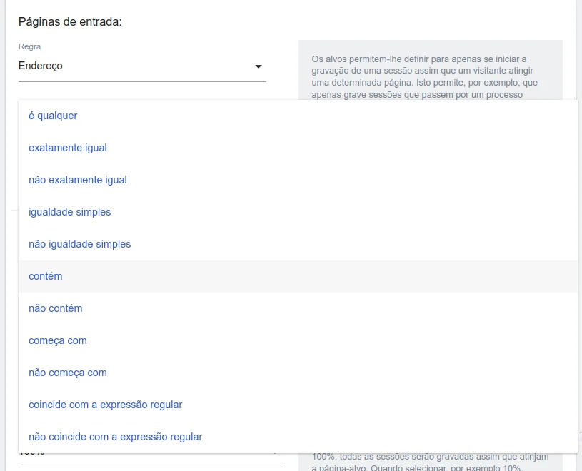 Gerenciar gravações de sessão